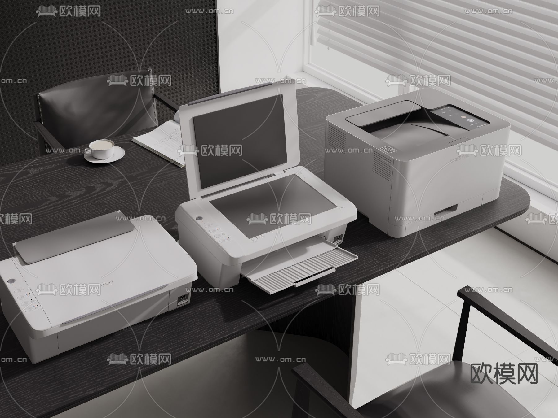 打印机 复印机 扫描仪 办公设备3d模型下载