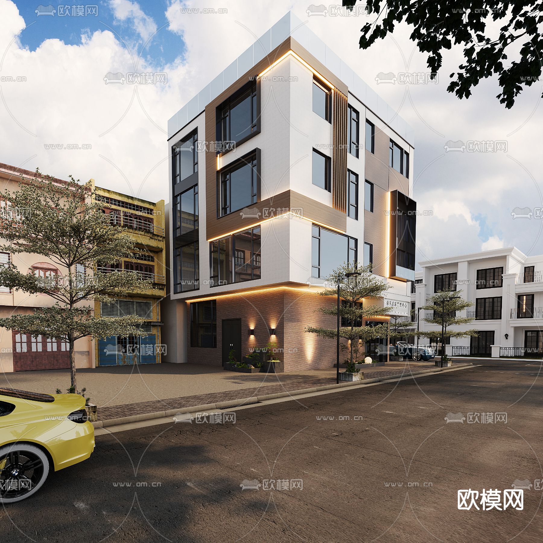 别墅外观3d模型下载