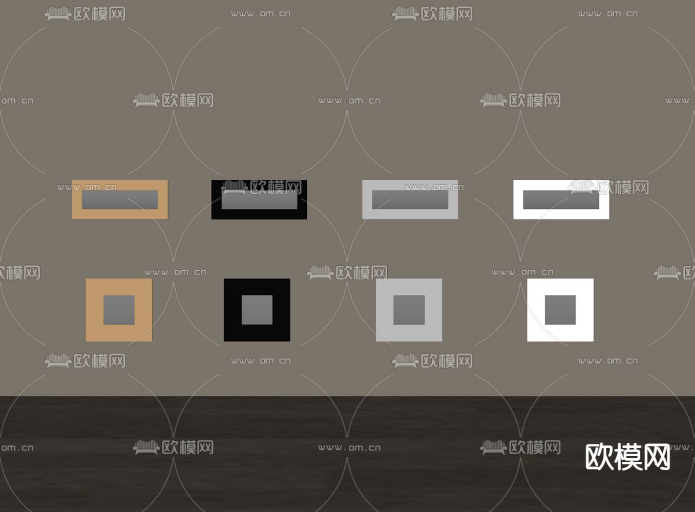 楼梯感应灯 梯步灯 踏步灯 小夜灯 走廊灯 红外感应灯su模型下载（渲染图2）