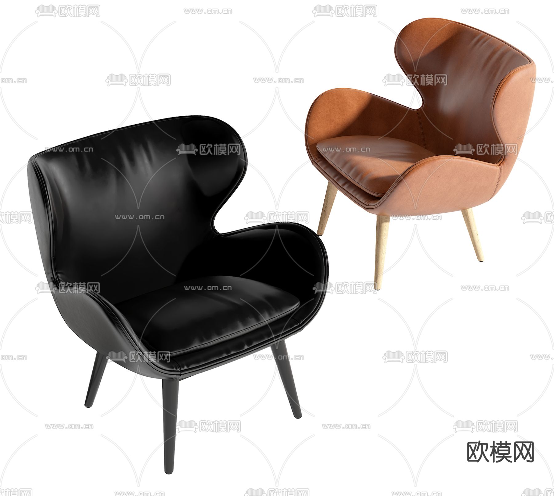 现代椅子 休闲椅su模型下载（渲染图1）