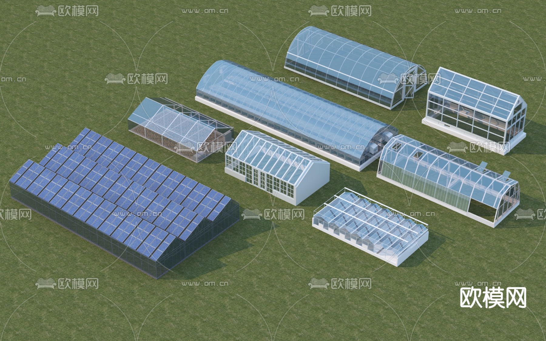 温室大棚 采光大棚 种植大棚3d模型下载