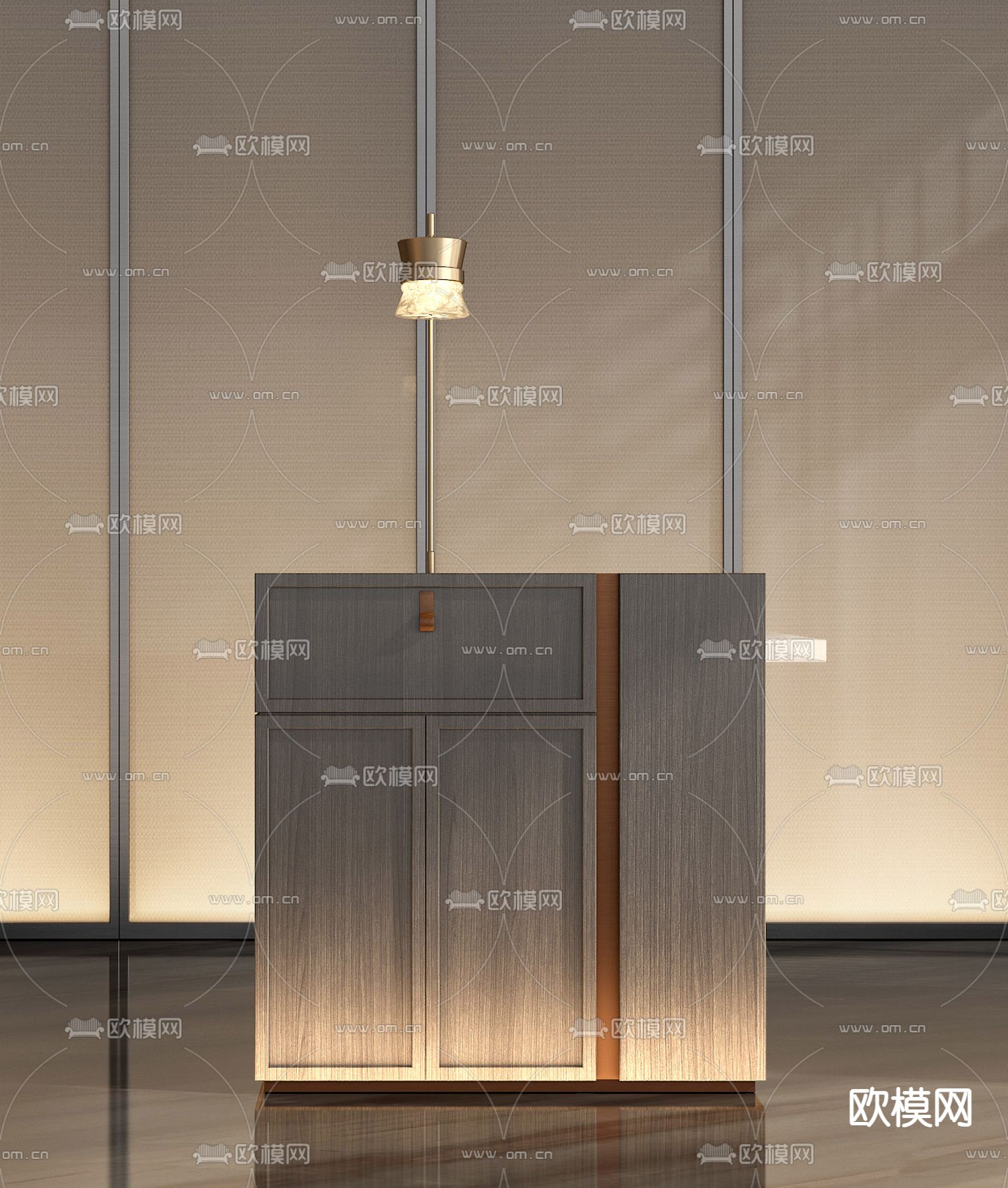 前台 接待台su模型下载（渲染图2）