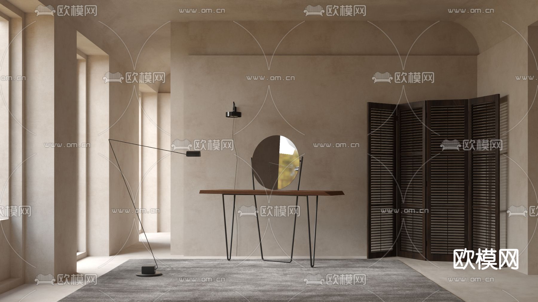 Bonaldo 梳妆台 化妆桌3d模型下载