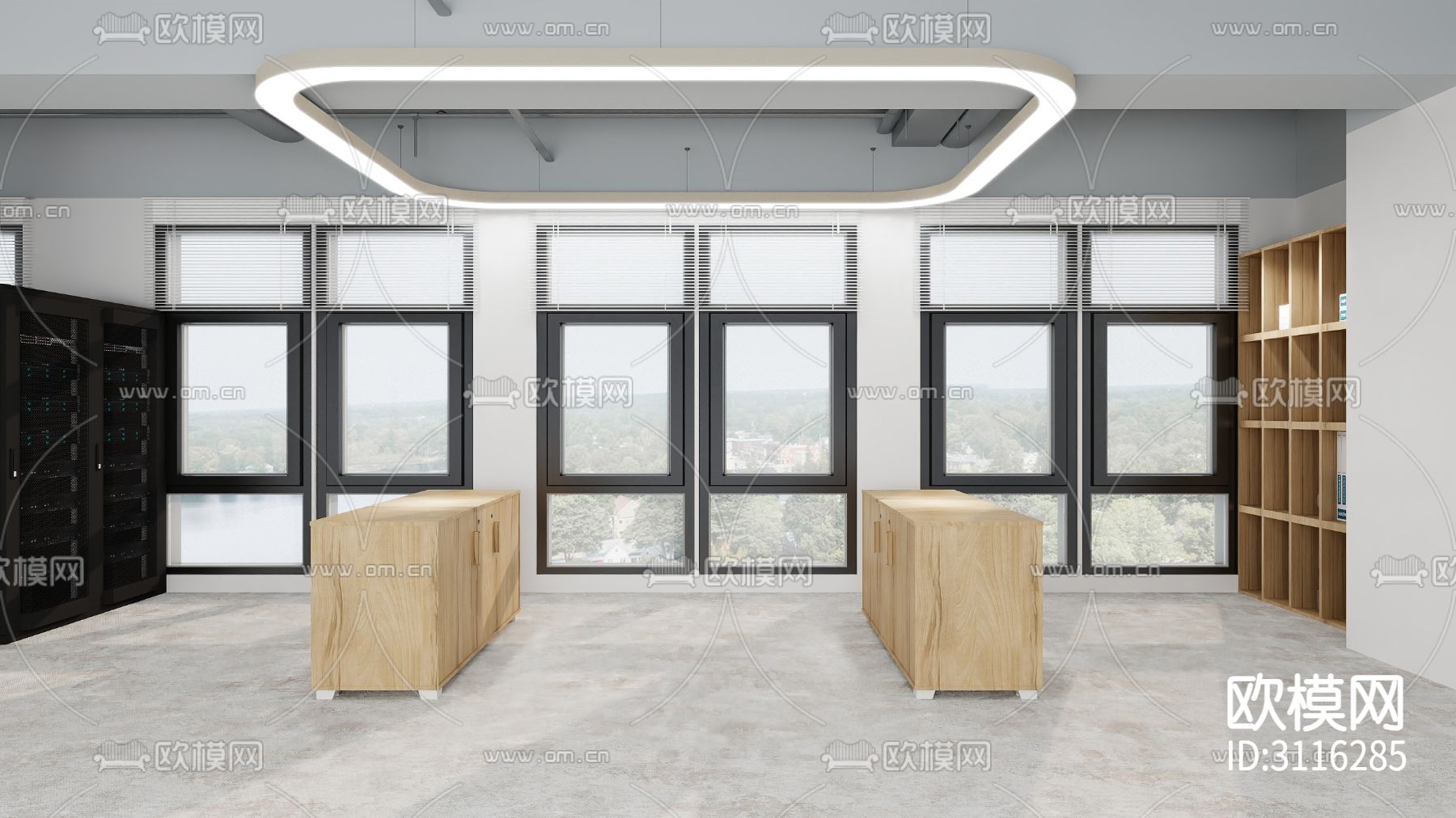 办公室装修效果图下载（渲染图4）