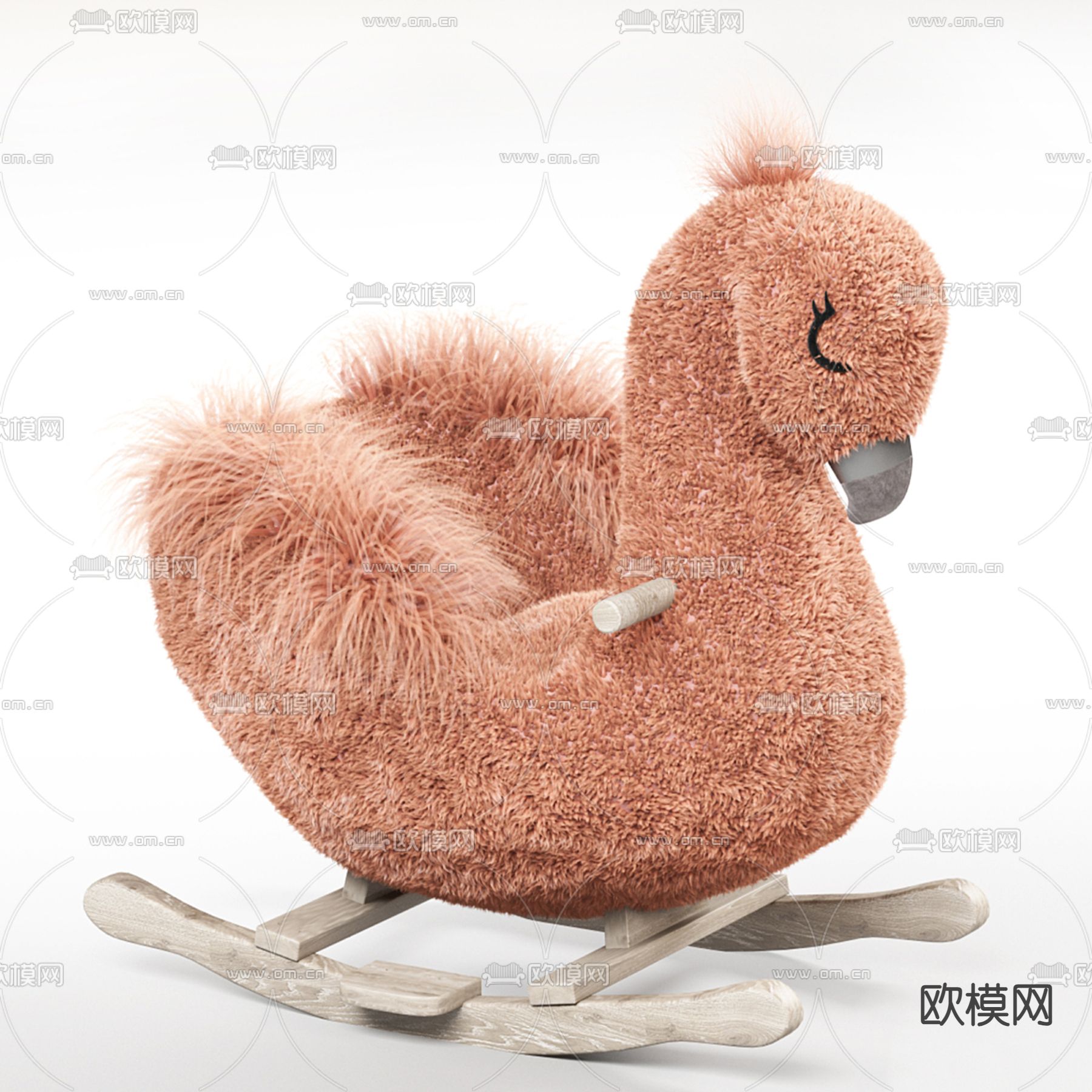 火烈鸟木马 摇摇椅3d模型下载