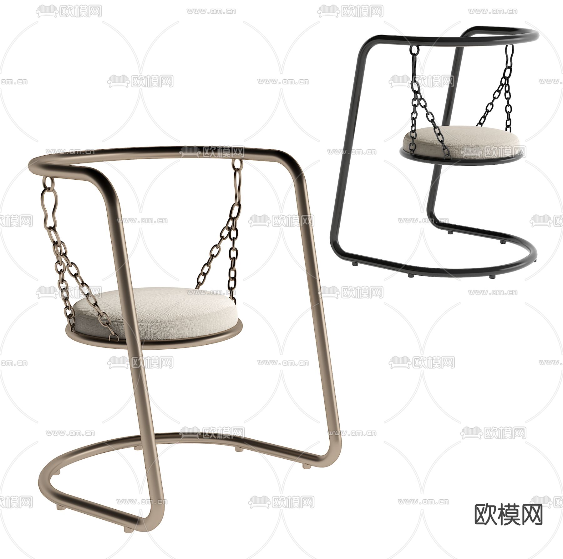 时尚椅子 餐椅3d模型下载