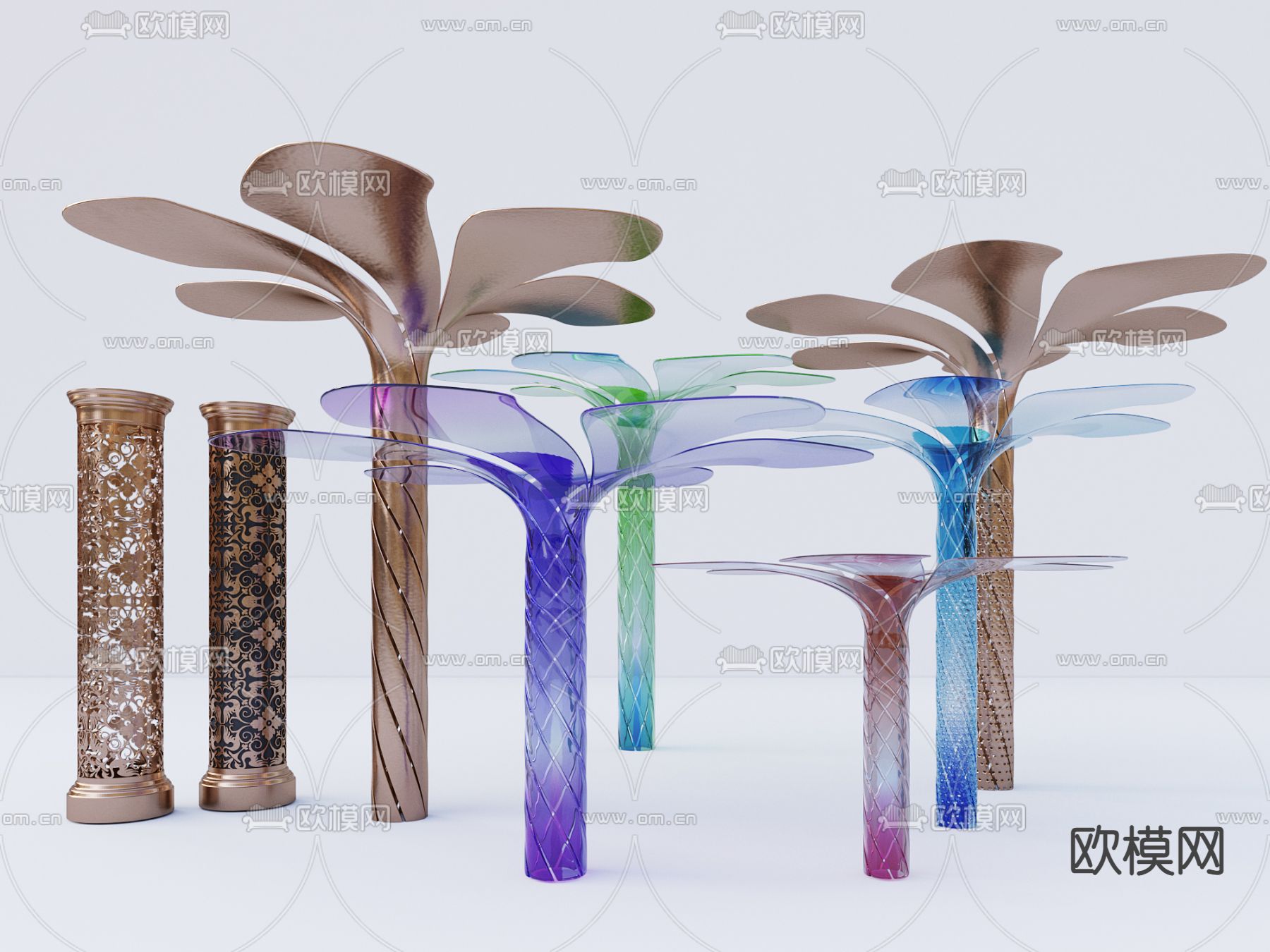 造型柱子 创意柱子3d模型下载