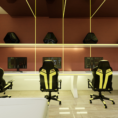  电竞房 电竞椅su模型 