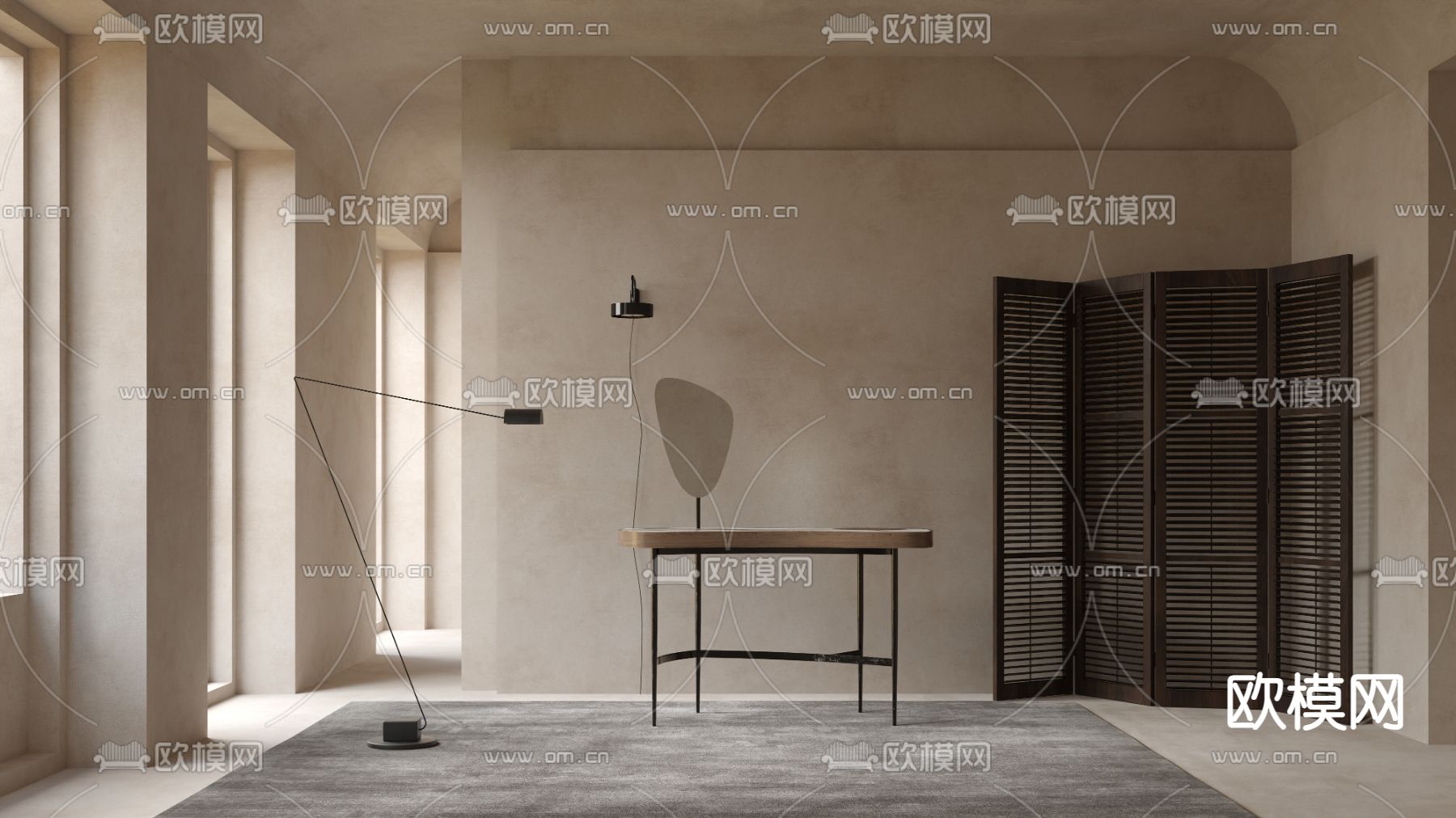 Bonaldo 梳妆台 化妆桌3d模型下载