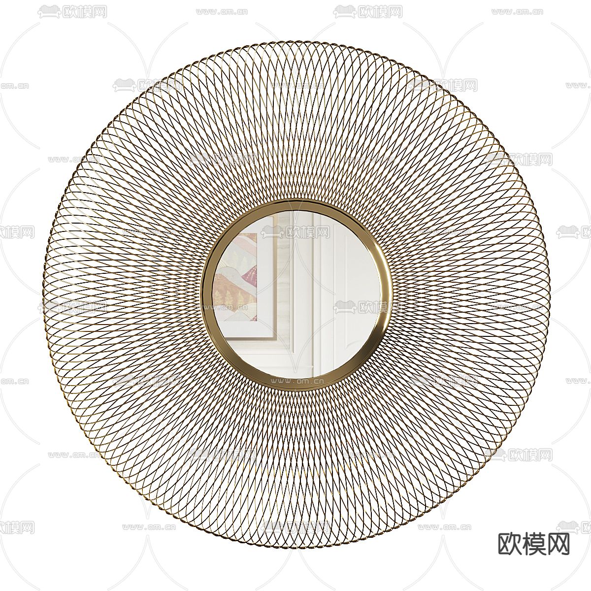 圆形镜子 装饰镜 化妆镜3d模型下载