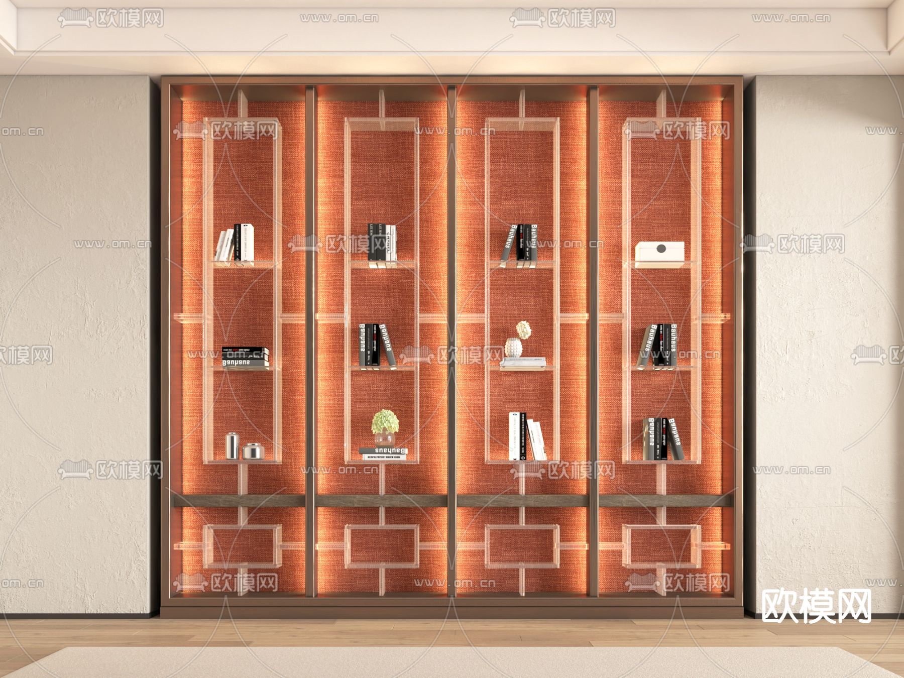 新中式装饰柜 展示柜su模型下载（渲染图2）