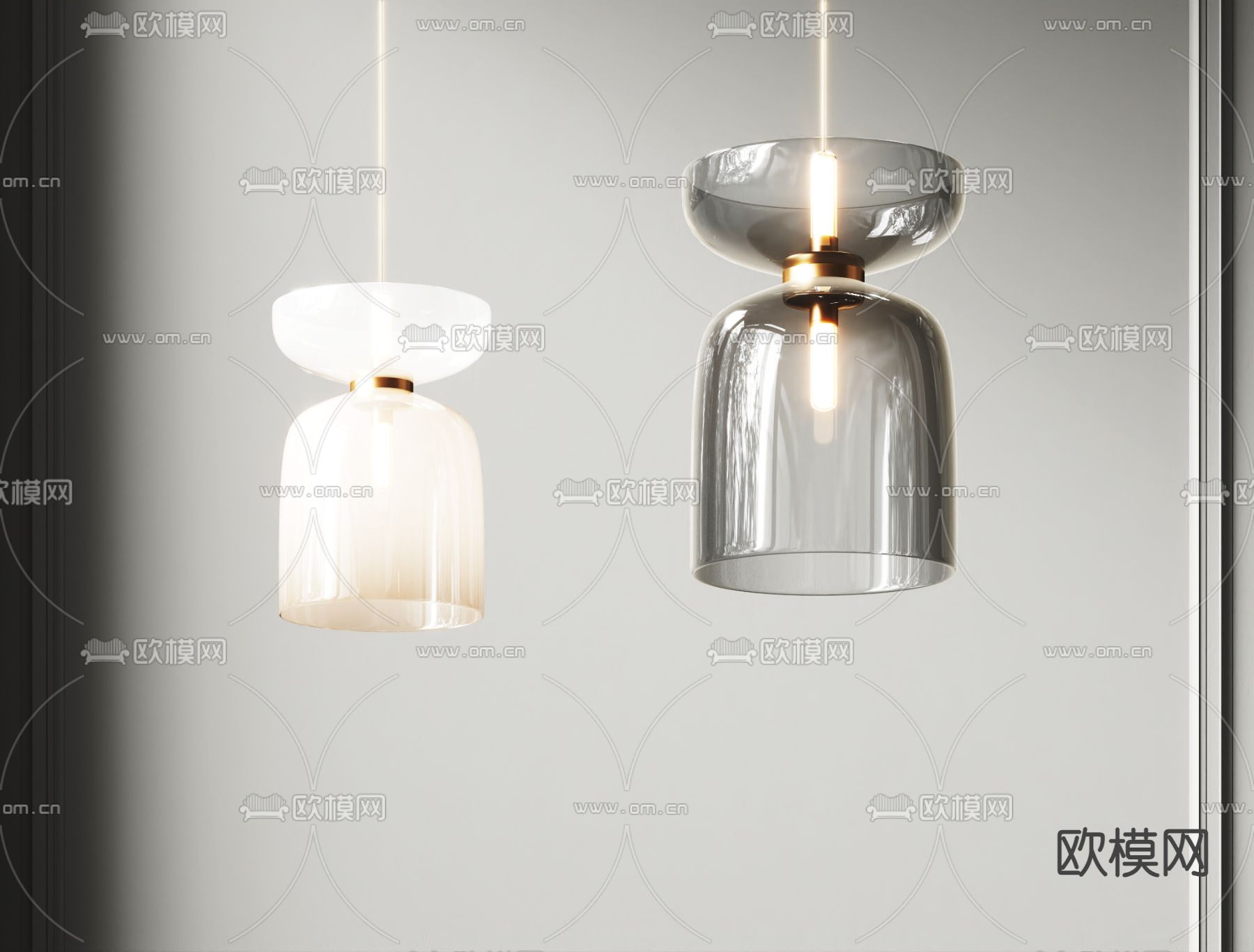轻奢小吊灯3d模型下载