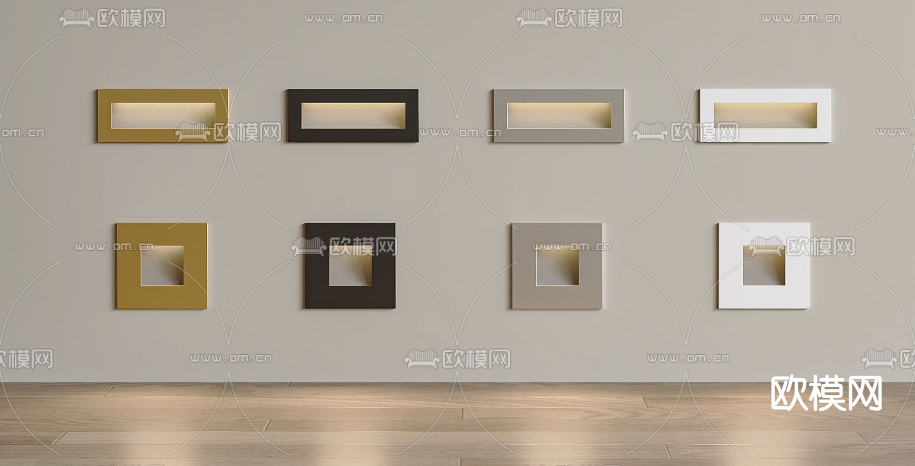 楼梯感应灯 梯步灯 踏步灯 小夜灯 走廊灯 红外感应灯su模型下载（渲染图1）