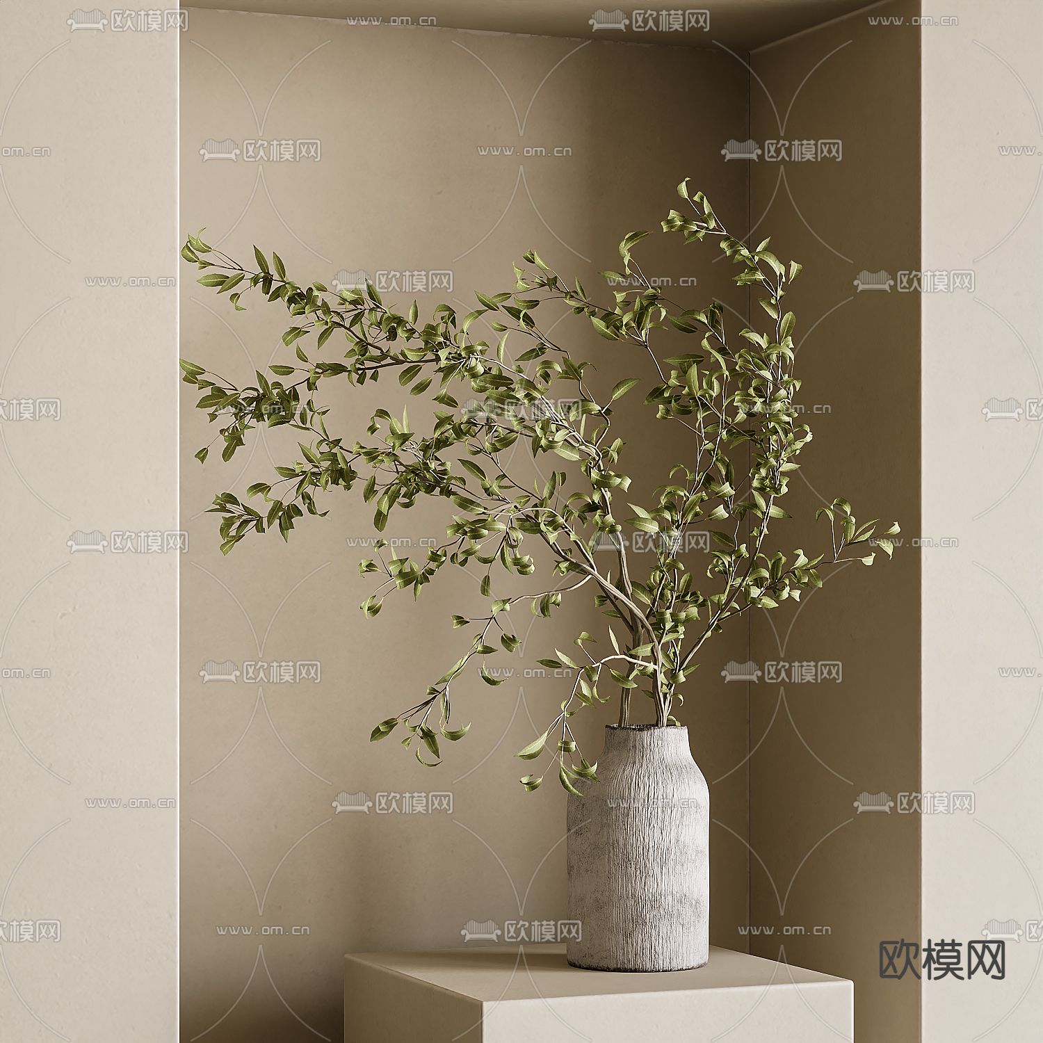 侘寂水生植物 水培植物3d模型下载