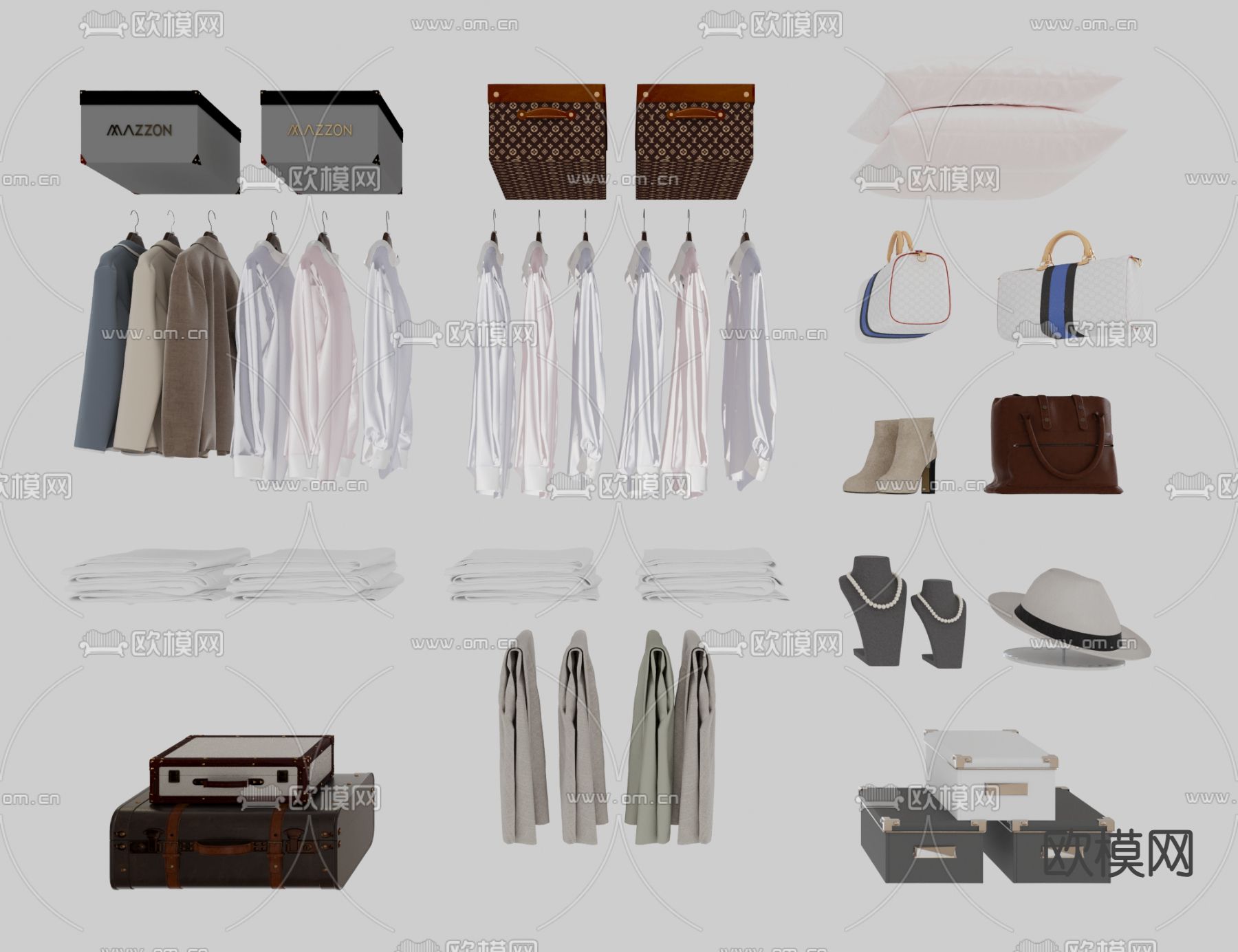 衣服 鞋帽 服饰3d模型下载