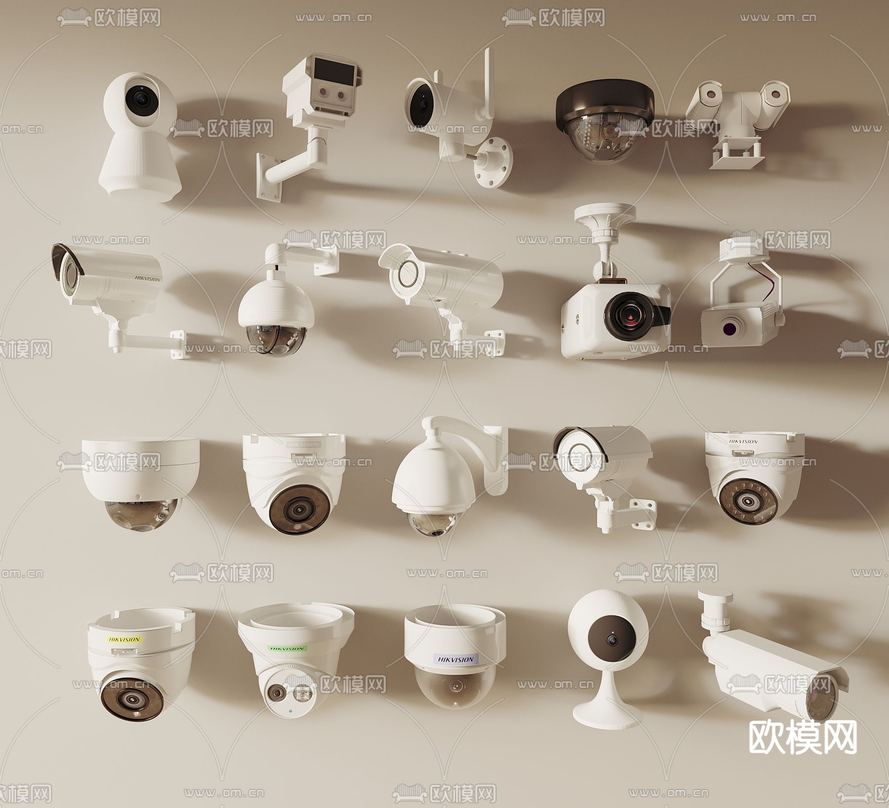 安防 监控 摄像头3d模型下载