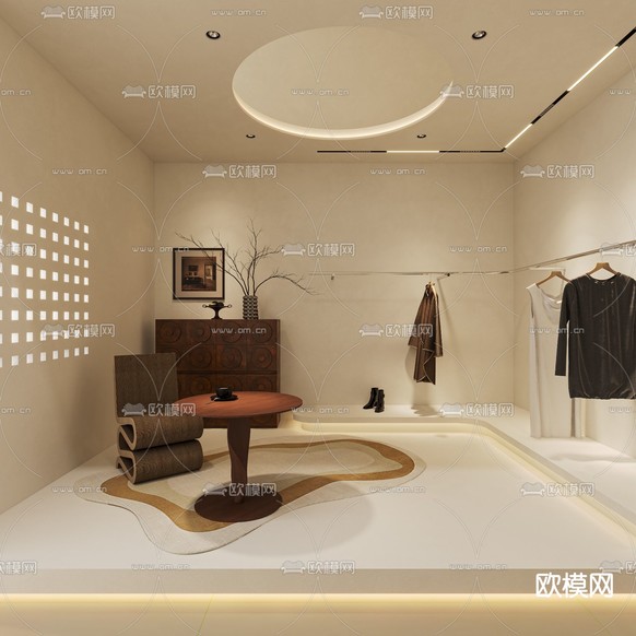现代服装店3d模型下载(渲染图3)