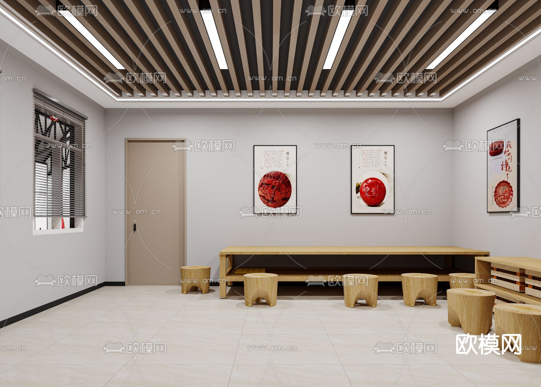 手工店 陶艺工坊 手作店3d模型下载（渲染图2）