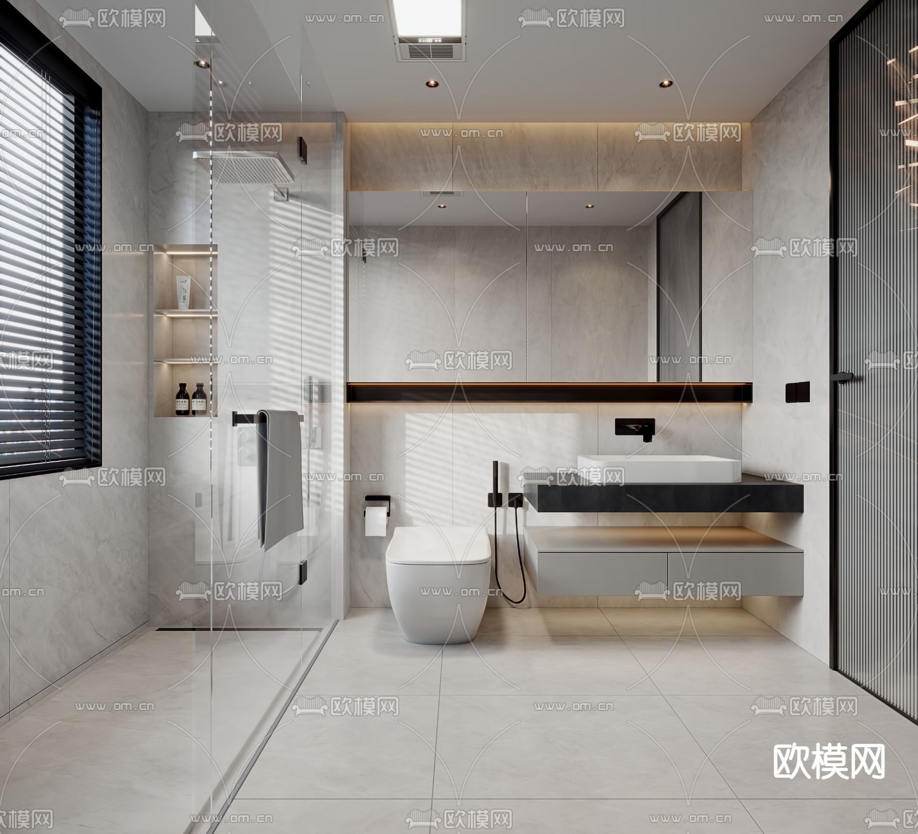 卫生间 浴室3d模型下载