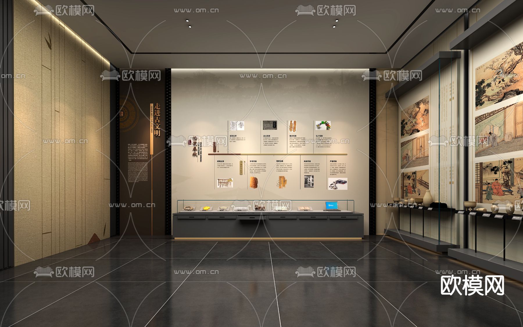 历史文化馆 博物馆3d模型下载