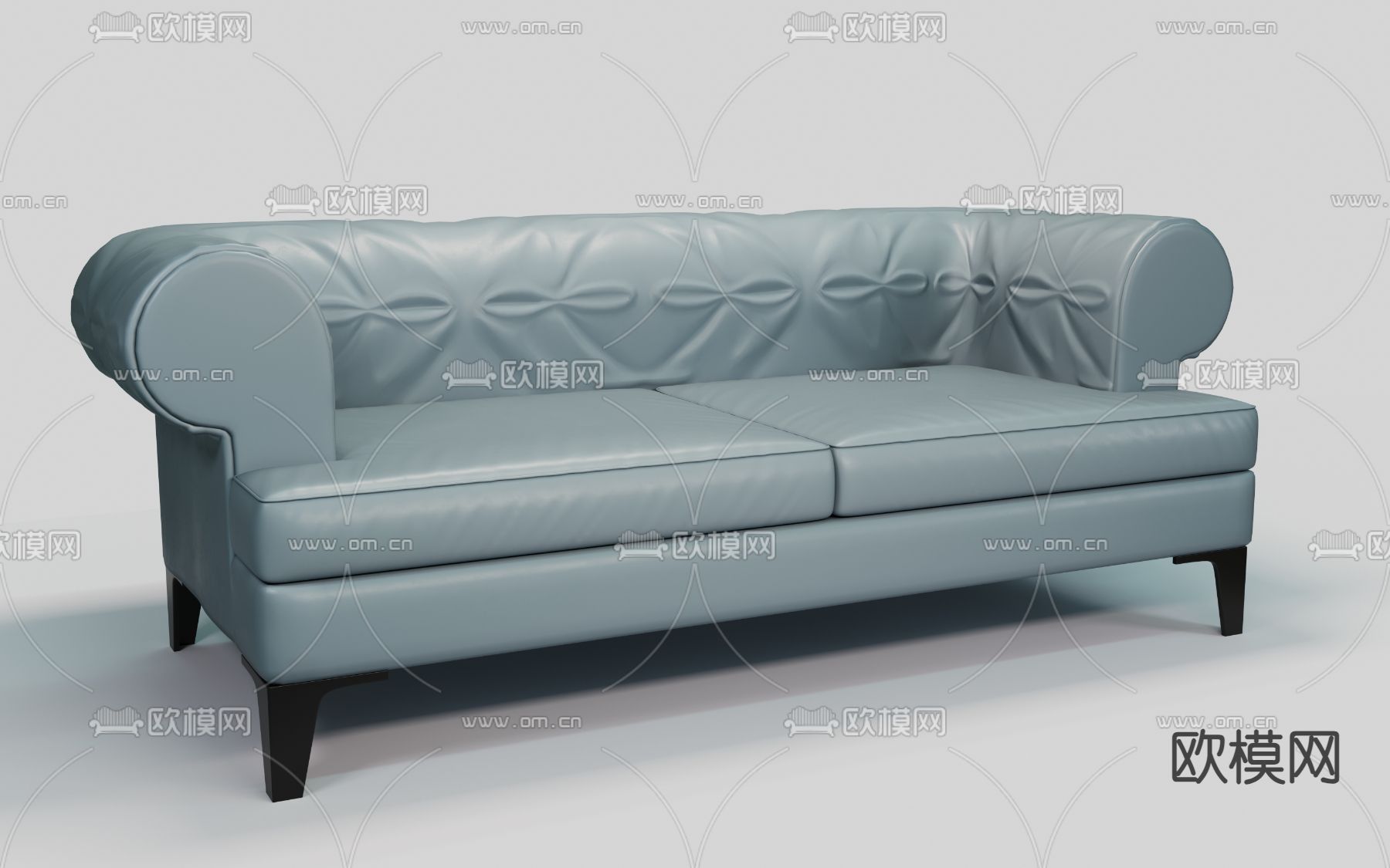 美式双人沙发3d模型下载