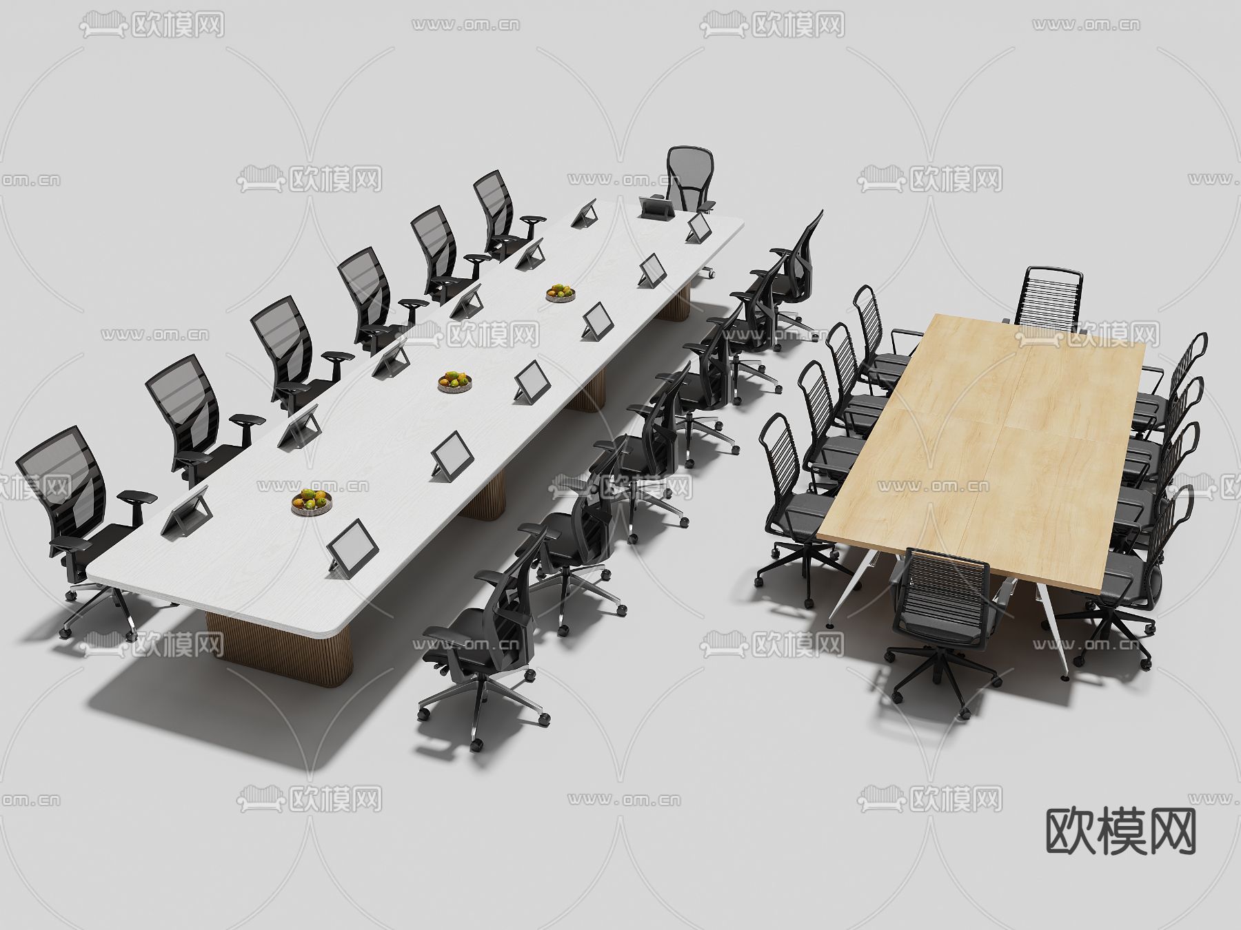 会议桌椅 会议台3d模型下载