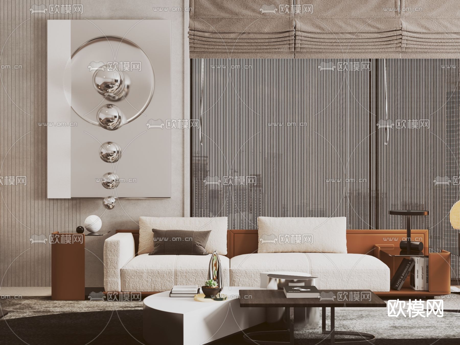 现代组合沙发3d模型下载