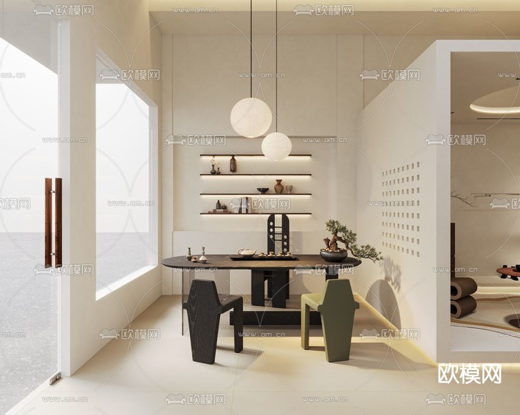 现代服装店3d模型下载(渲染图2)