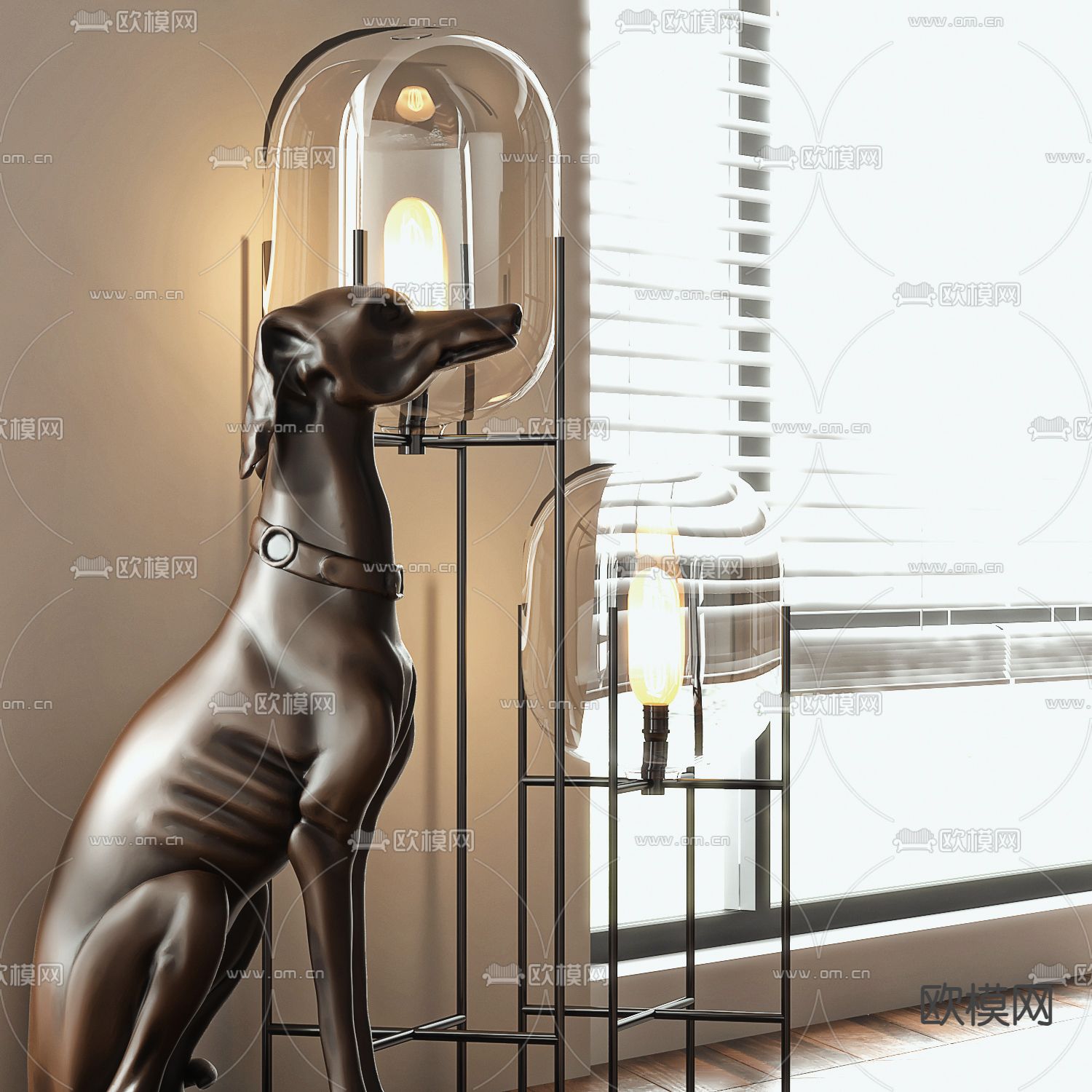 高级灰办公室 办公区3d模型下载（渲染图6）