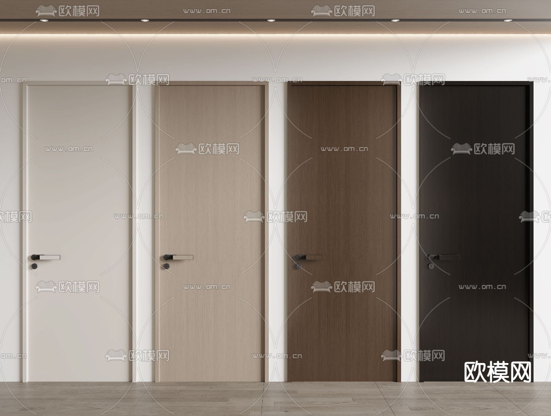 房门 卧室门 平开门3d模型下载