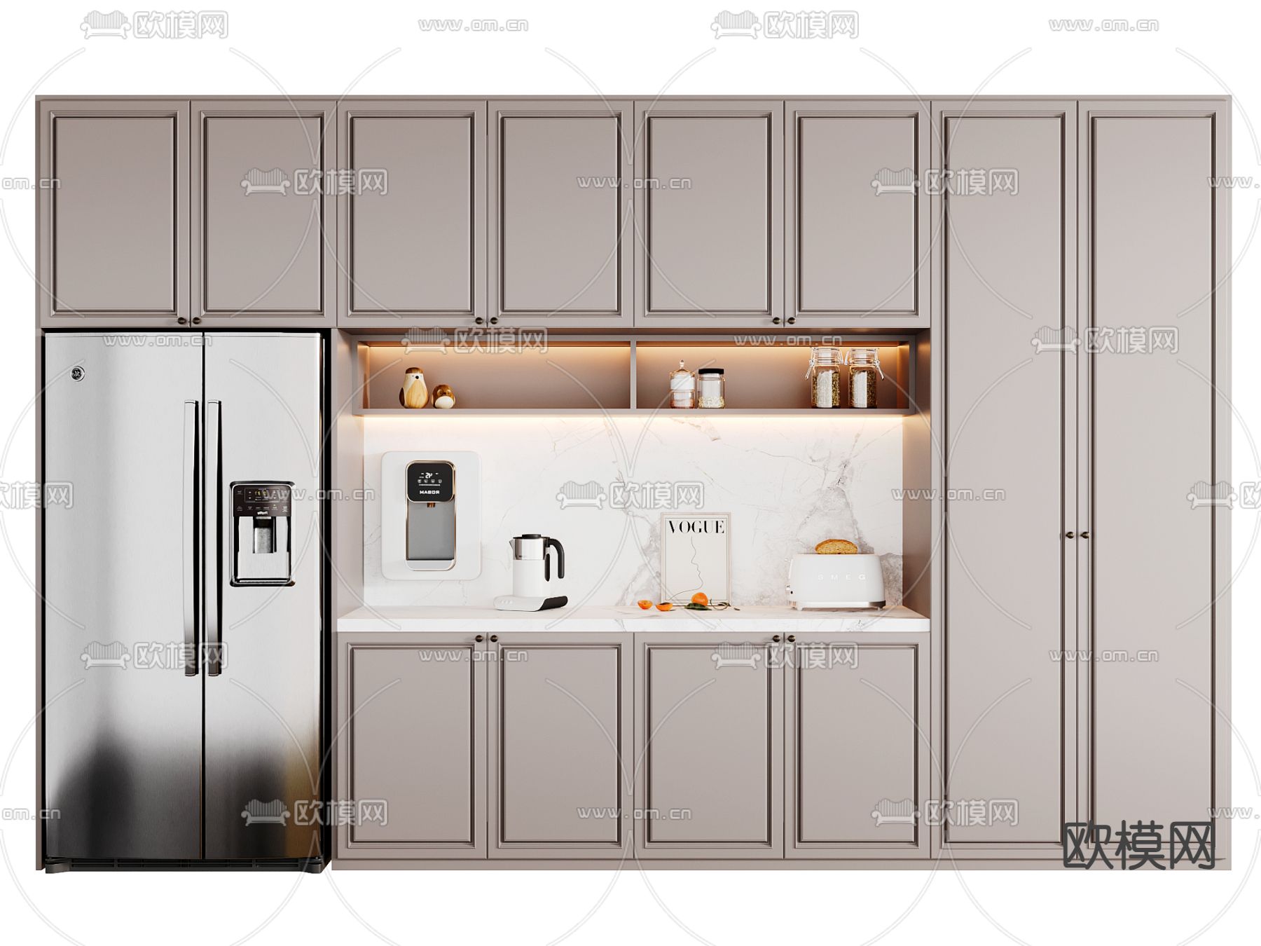 法式酒柜 餐边柜3d模型下载