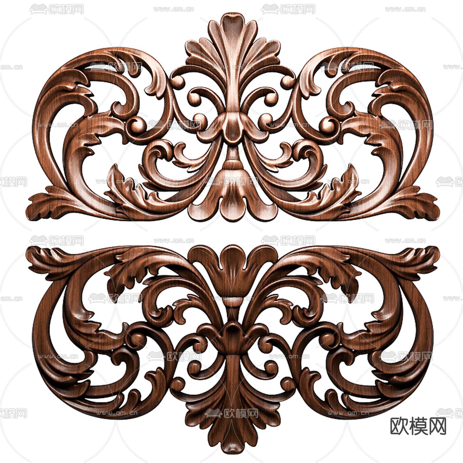 简欧雕花 木雕 圣象木雕刻3d模型下载