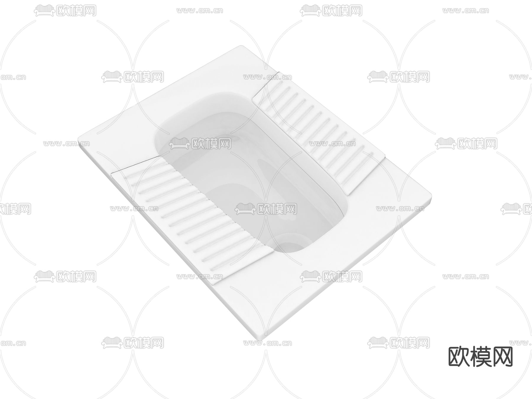 蹲便器 蹲厕 蹲便池3d模型下载