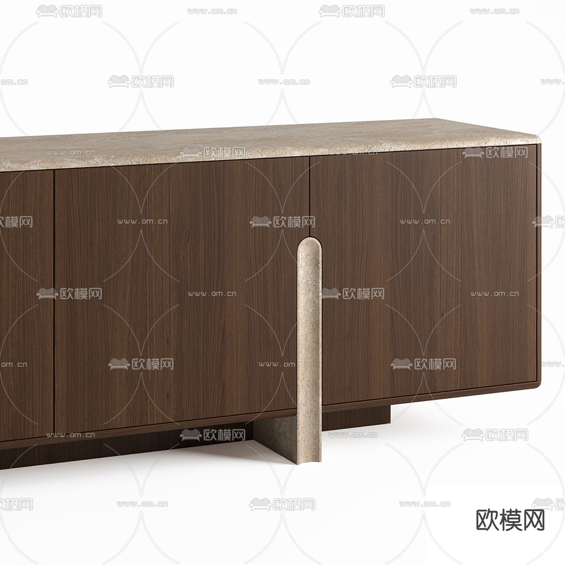 现代电视柜3d模型下载（渲染图2）