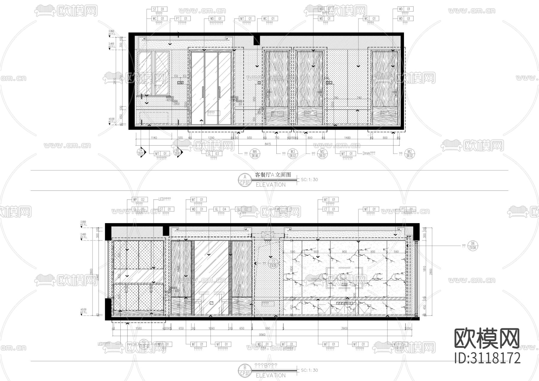 住宅家居全套cad图库下载（渲染图1）
