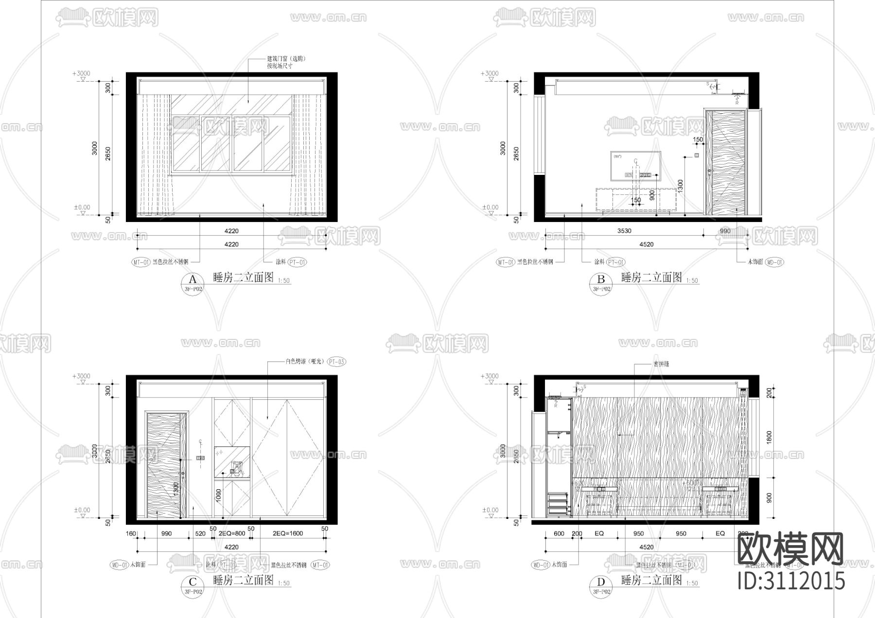 私人别墅 家装装修cad平面图下载（渲染图6）