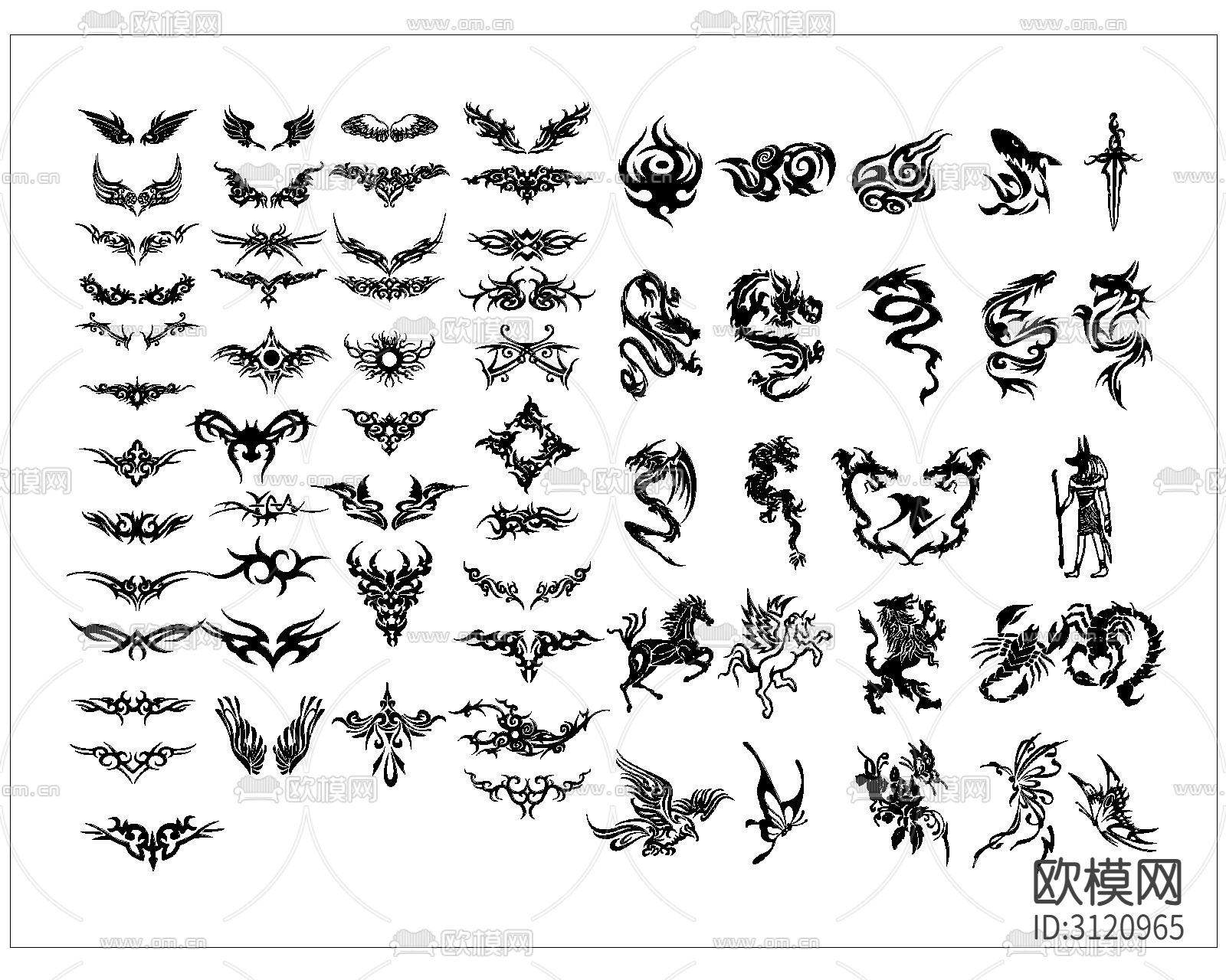 花纹cad图库下载（渲染图3）