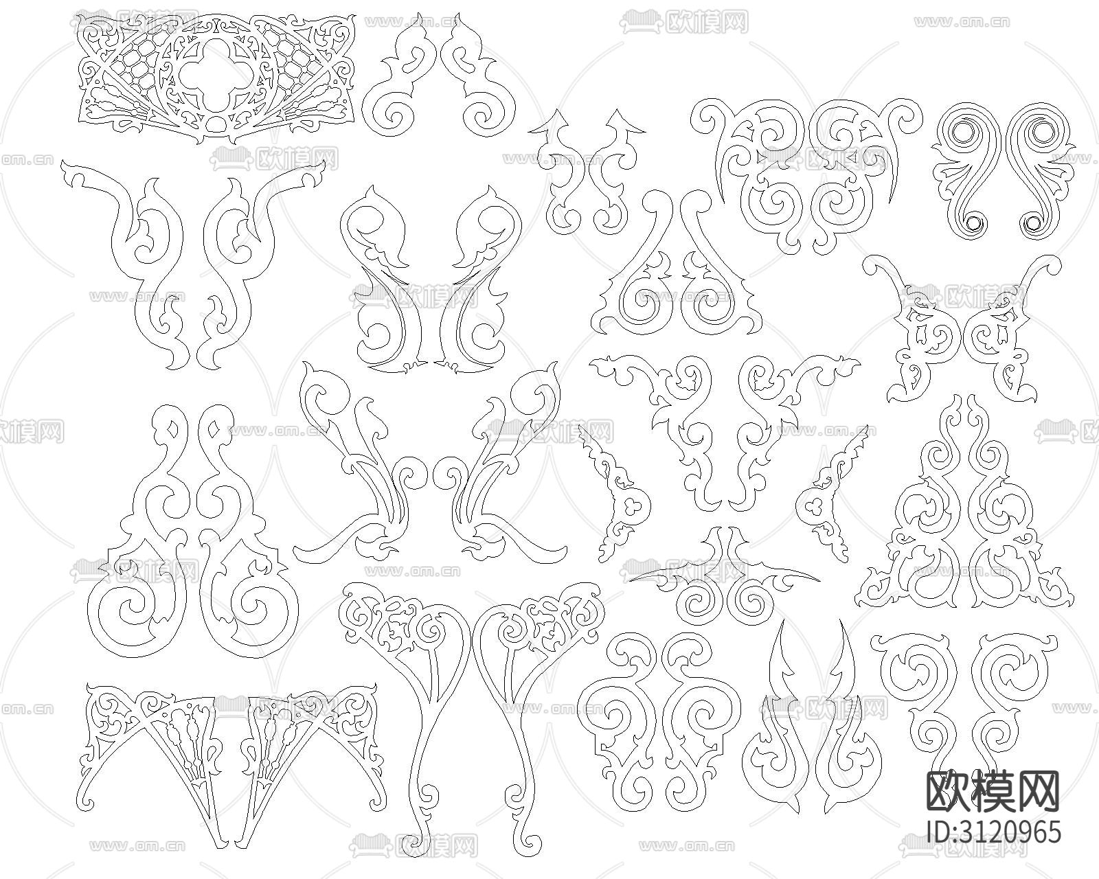 花纹cad图库下载（渲染图5）