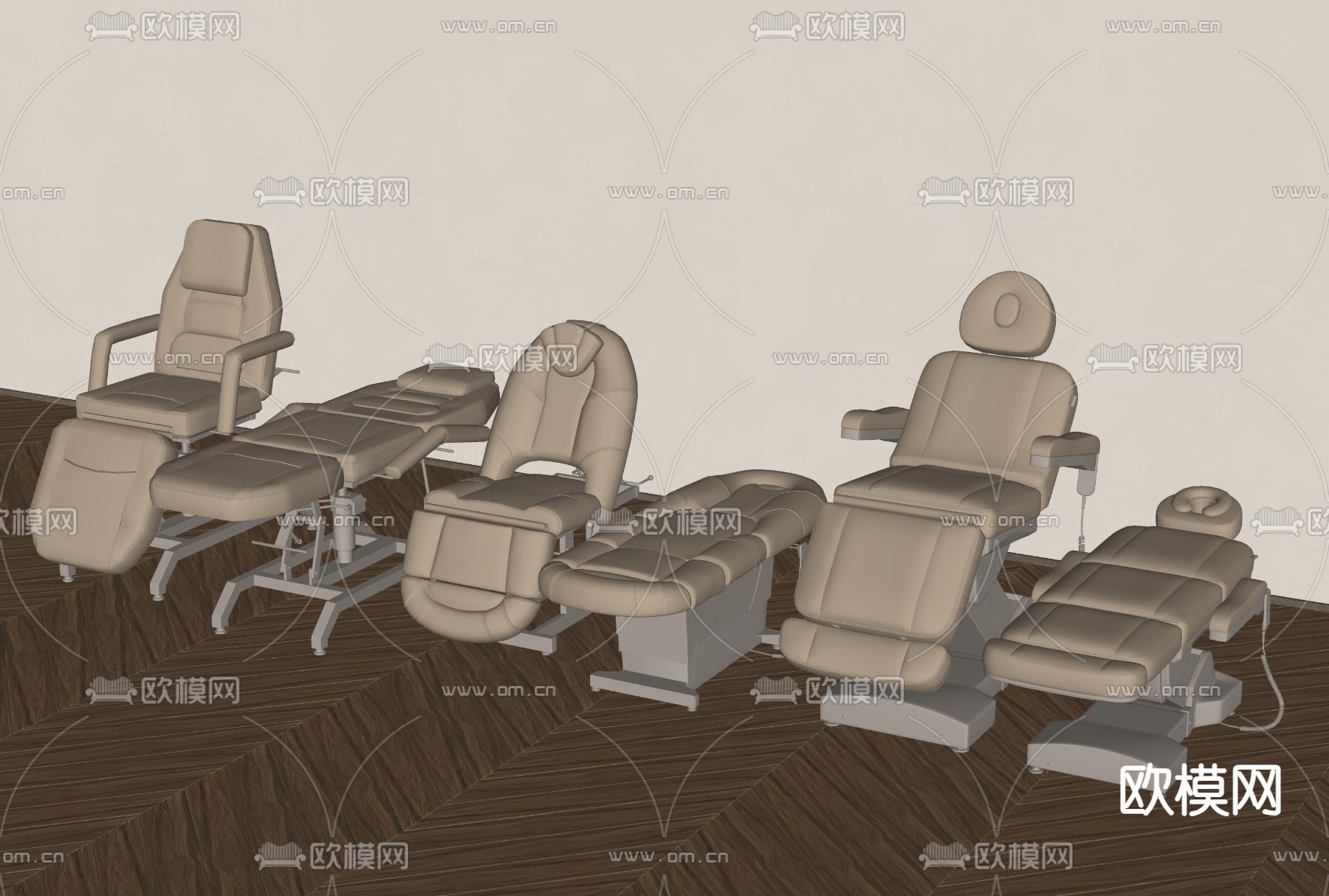 美容椅 按摩椅su模型下载（渲染图2）