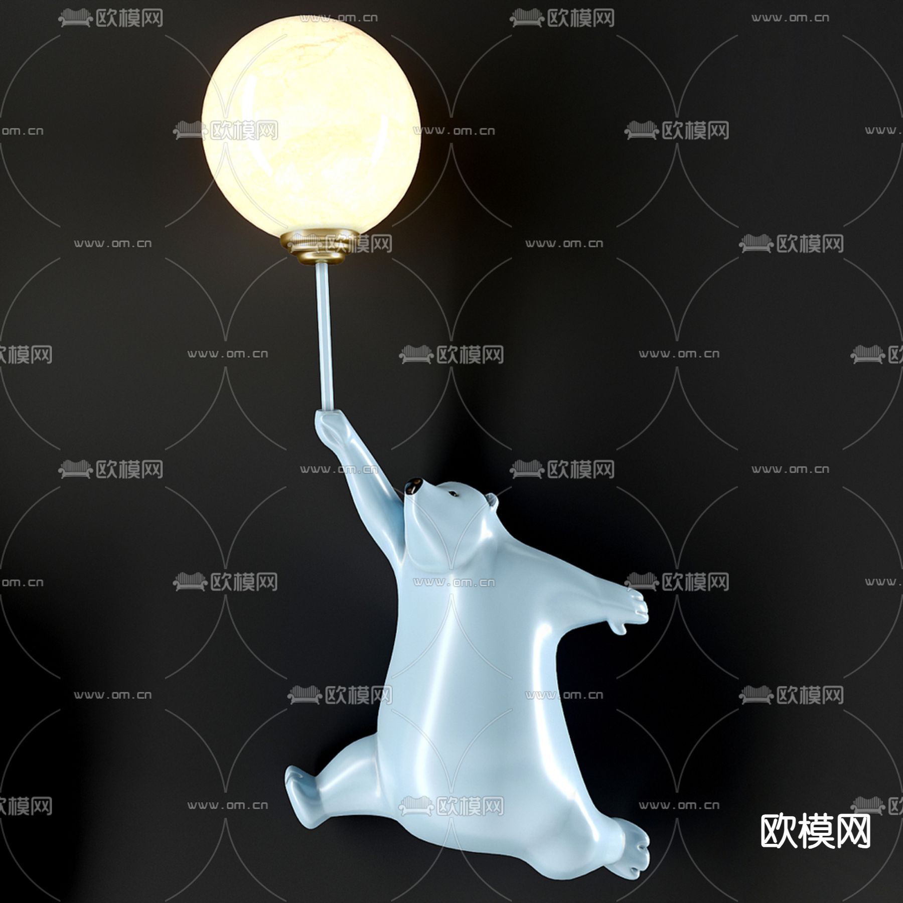 儿童壁灯3d模型下载