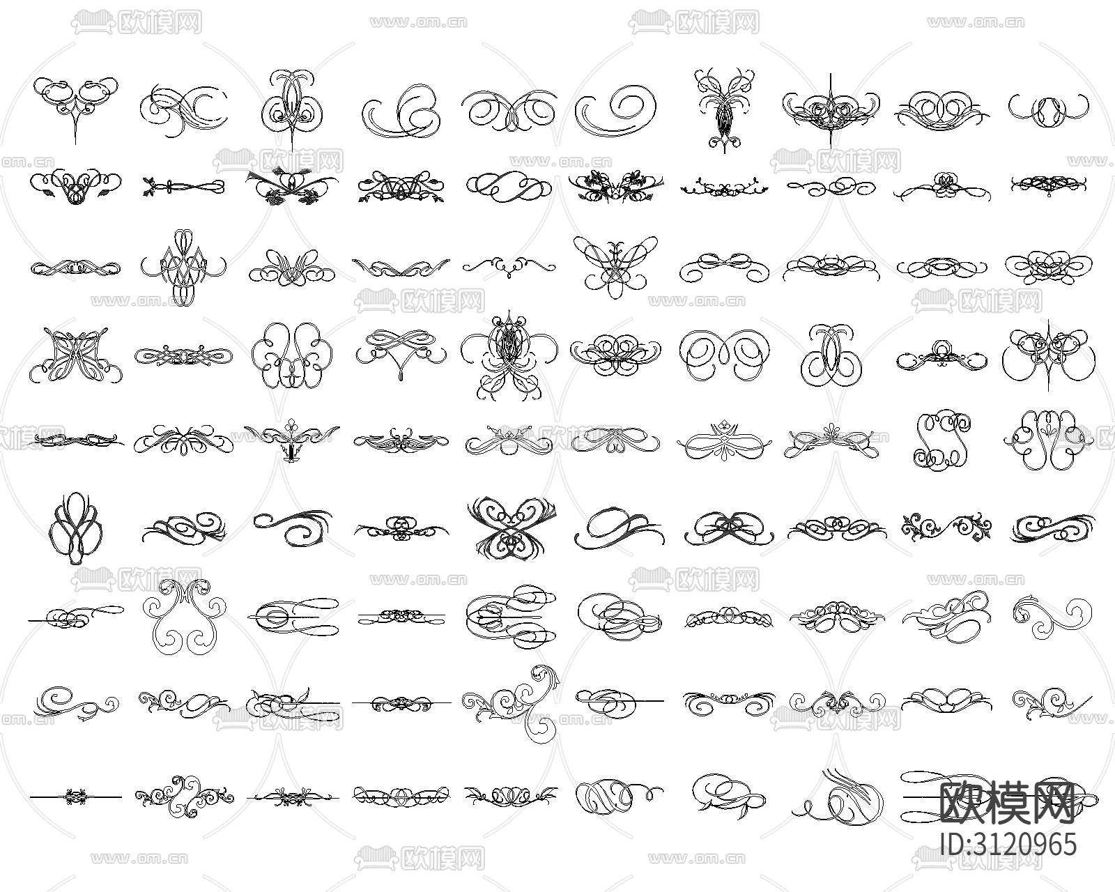花纹cad图库下载（渲染图6）