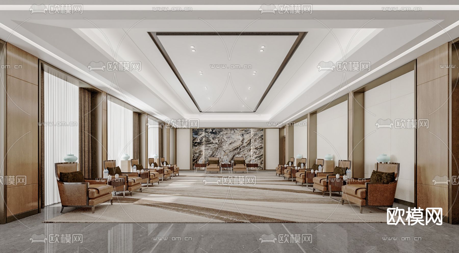 现代会客室 洽谈室3d模型下载