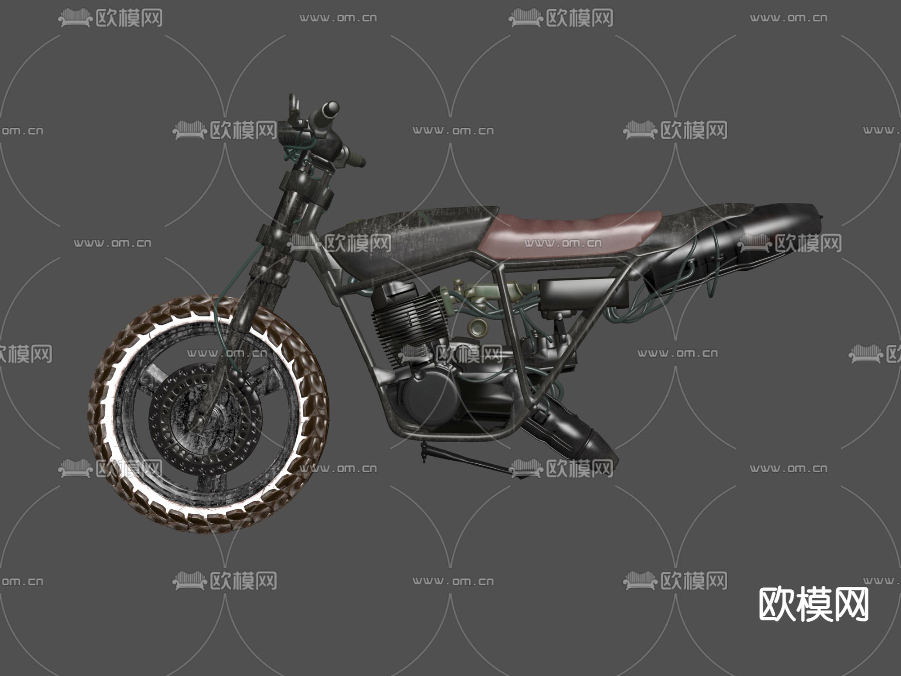 越野摩托车3d模型下载（渲染图1）