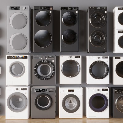  洗衣机 烘干机 洗烘一体洗衣机su模型 