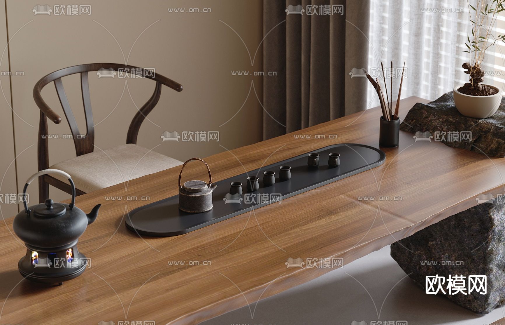 现代茶具 茶杯 茶壶3d模型下载