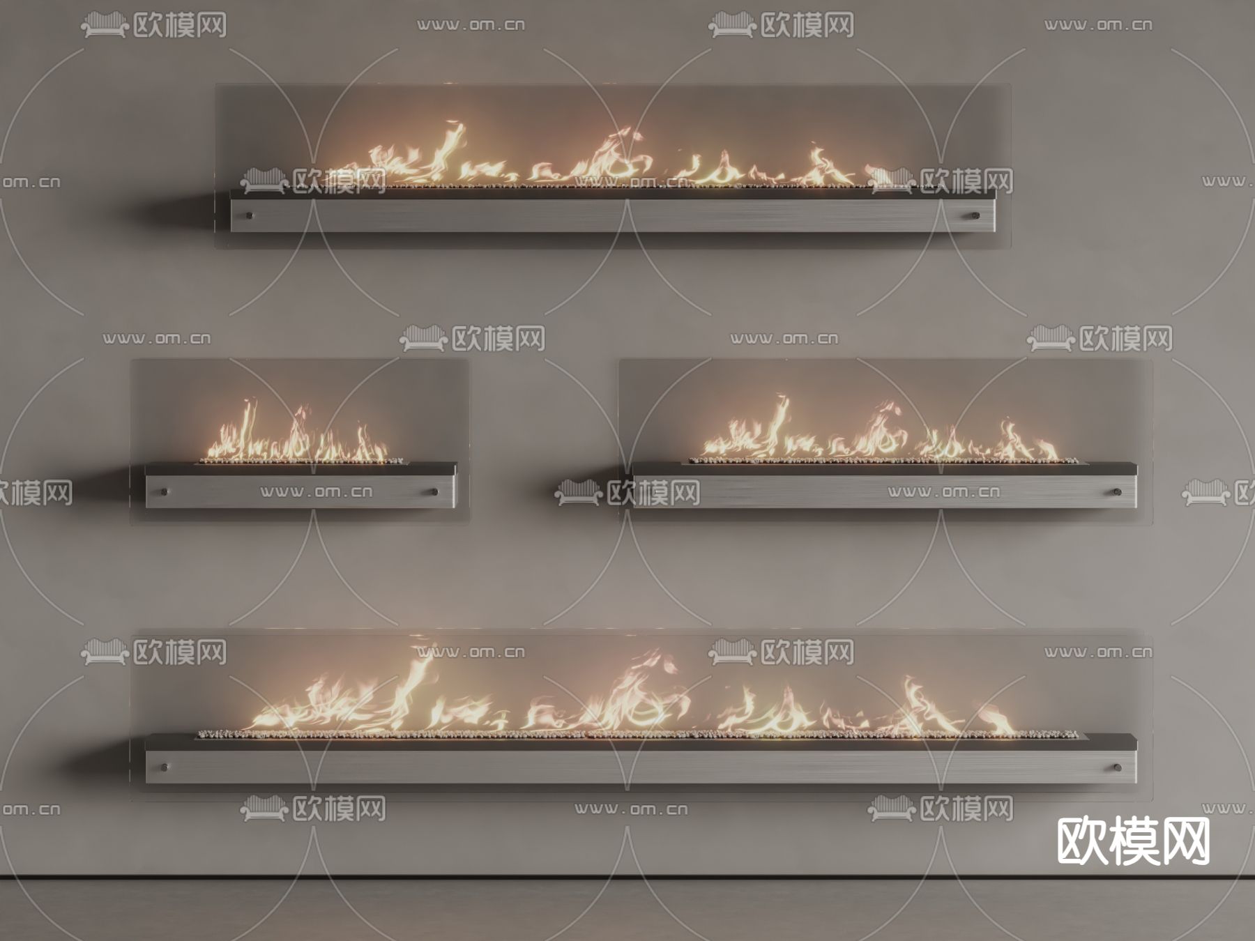kvadro 壁炉 火炉3d模型下载