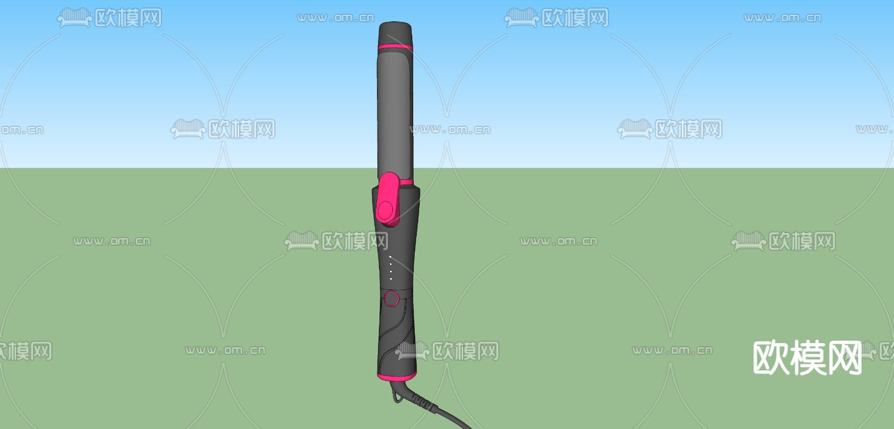 卷发梳su模型下载（渲染图2）