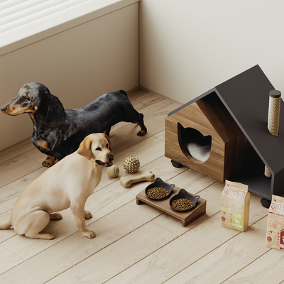  现代狗窝su模型 