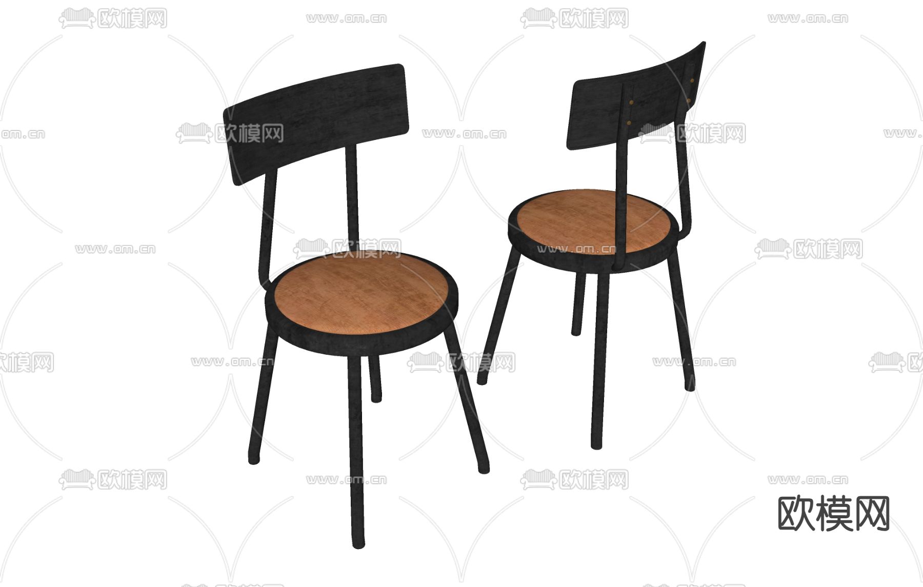 现代餐椅 椅子su模型下载（渲染图2）