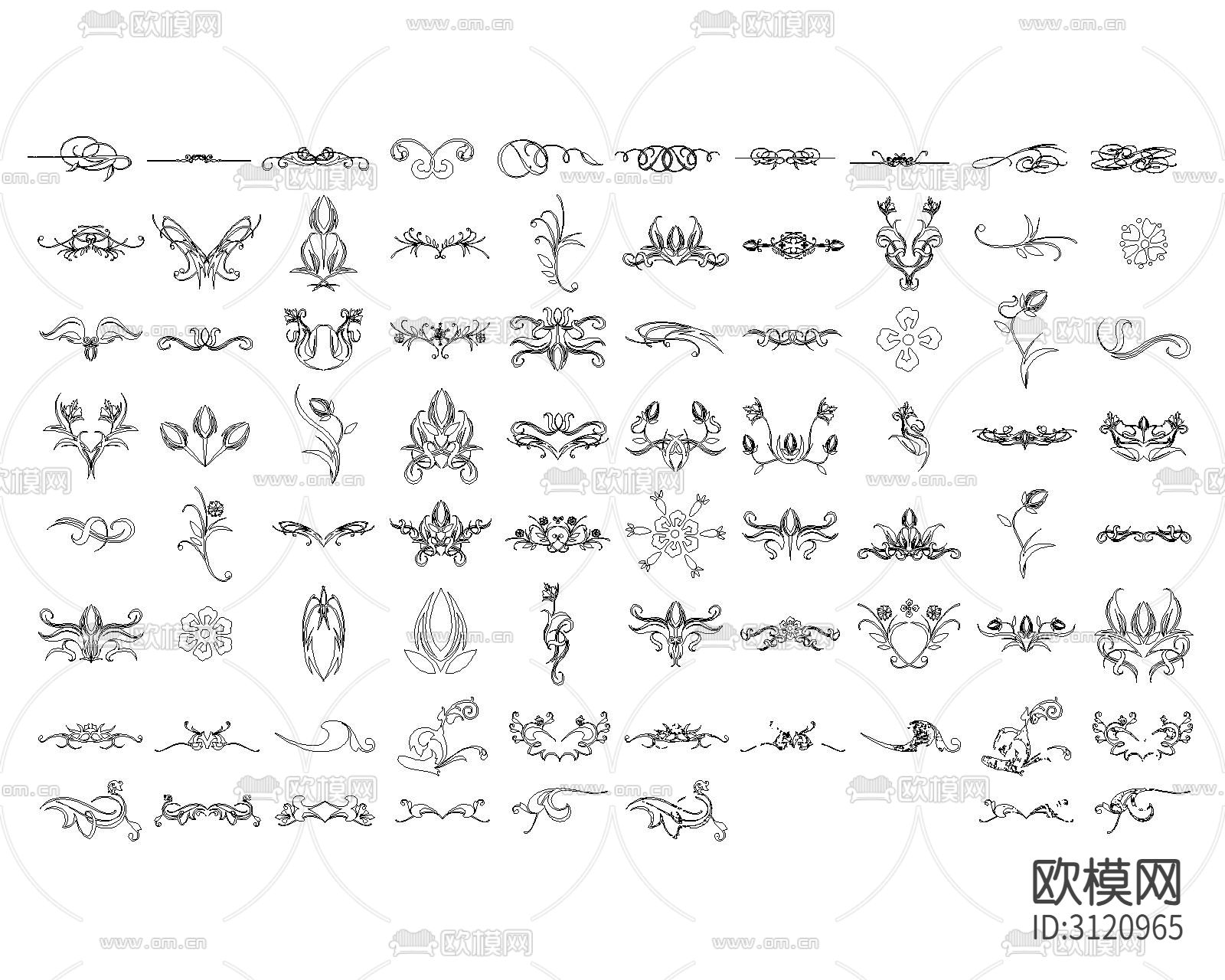 花纹cad图库下载（渲染图7）